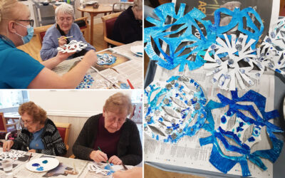 Snowflake arts and crafts at Woodstock Residential Care Home