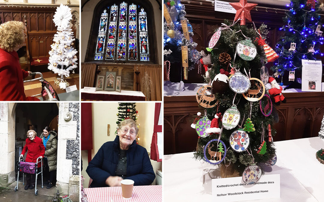 Woodstock Residential Care Home residents visit Tunstall Church Christmas Tree Festival