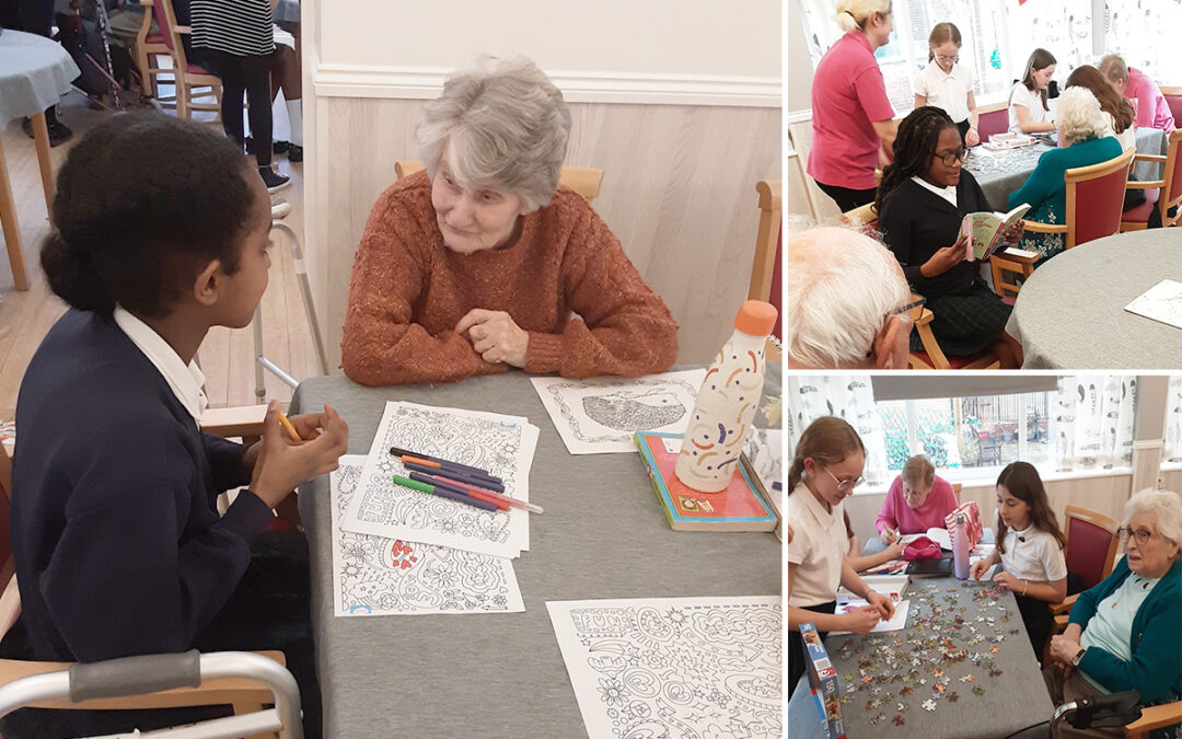 Woodstock Residential Care Home receive a visit from Tunstall School