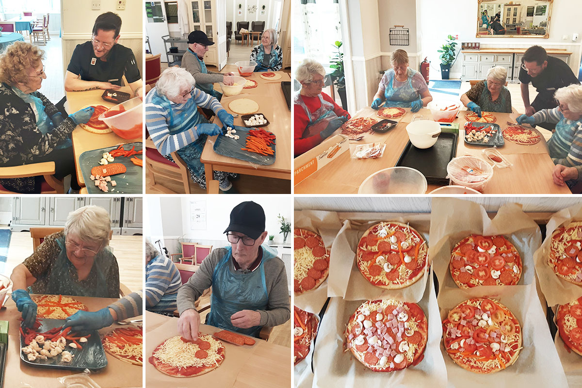 Woodstock Residential Care Home residents create tempting pizzas