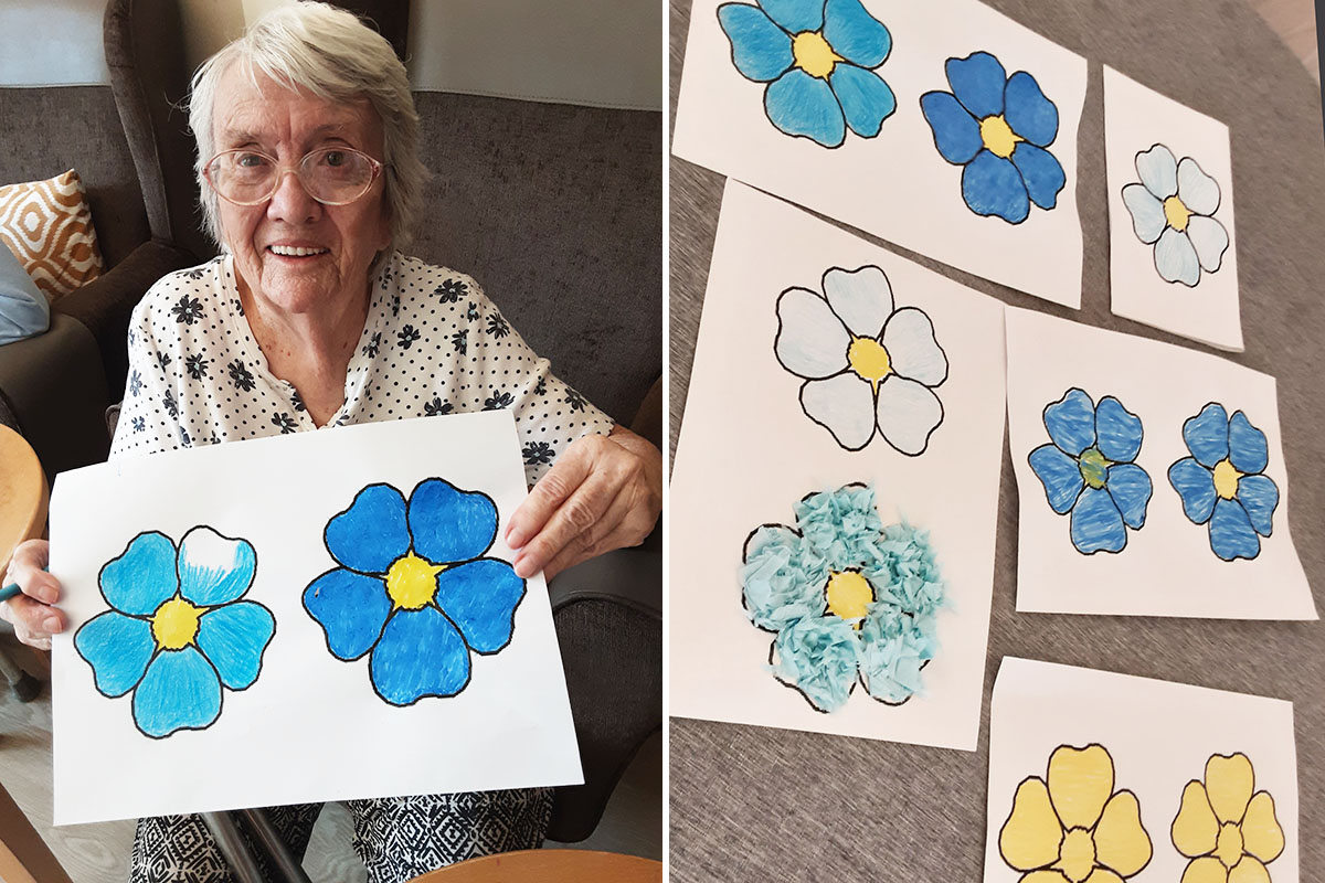 Dementia Action Week art at Woodstock Residential Care Home