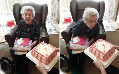 Birthday wishes for Evelyn at Woodstock Residential Care Home